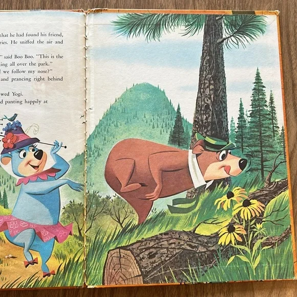 Vintage 1961 Hanna-Barbara’s “Yogi Bear” A Big Golden Book Hardback Children’s - Picture 10 of 13